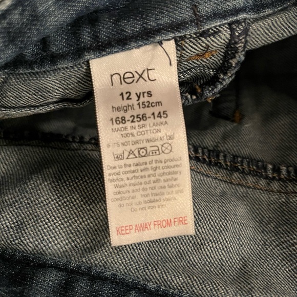 Kids Next UK Girls Jean Shorts with side beading and distress. - Picture 8 of 8